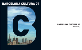 Barcelona Cultura 07 Balanç Institut De Cultura De Barcelona