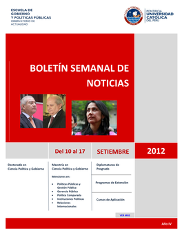 Boletín Semanal De Noticias