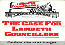 The Case for Lambeth Councillors