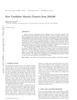 New Candidate Massive Clusters from 2MASS