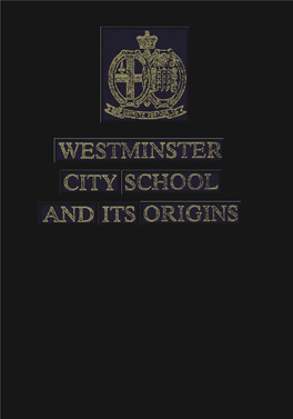 Origins of Westminster City School Book