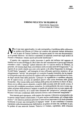833 URBINO NELL'età' DI FILIPPO II Gianvittorio Signorotto