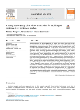 A Comparative Study of Machine Translation for Multilingual Sentence-Level Sentiment Analysis