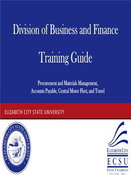 Division of Business & Finance