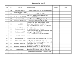 Gun Inventory List