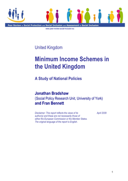 Minimum Income Schemes in the United Kingdom