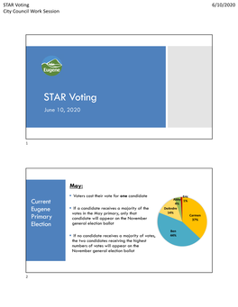 STAR Voting 6/10/2020 City Council Work Session