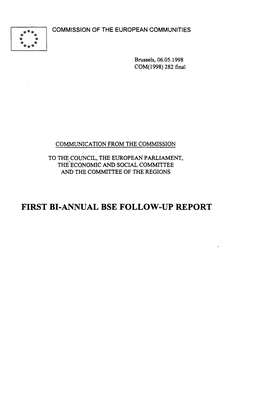 First Bi-Annual Bse Follow-Up Report Table of Contents