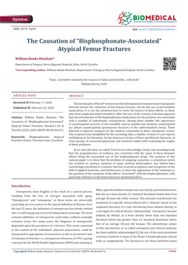 Bisphosphonate-Associated” Atypical Femur Fractures