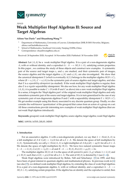 Weak Multiplier Hopf Algebras II: Source and Target Algebras