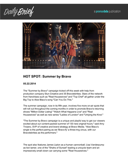 HOT SPOT: Summer by Bravo