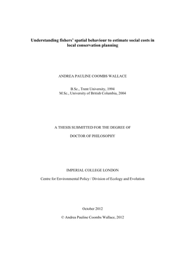 Understanding Fishers' Spatial Behaviour to Estimate Social Costs in Local Conservation Planning