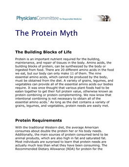 The Protein Myth