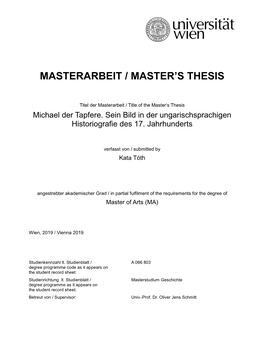 Masterarbeit / Master's Thesis