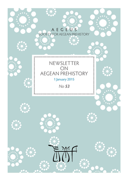 Newsletter on Aegean Prehistory No. 53