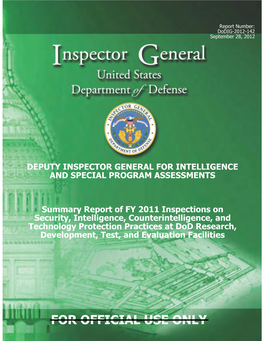 Deputy Inspector General for Intelligence and Special Program Assessments