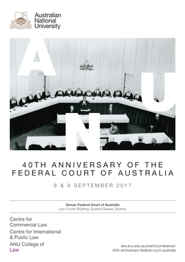 40Th Anniversary of the Federal Court of Australia