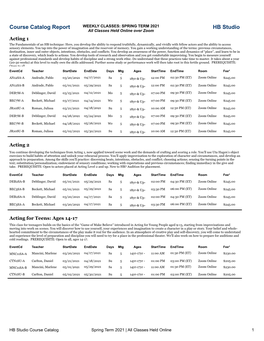 Course Catalogs FY21