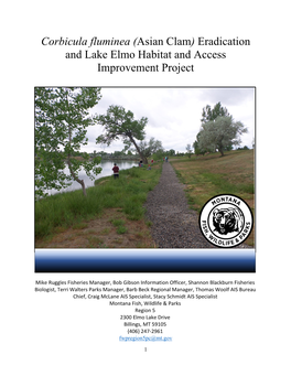 Corbicula Fluminea (Asian Clam) Eradication and Lake Elmo Habitat and Access Improvement Project