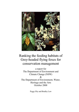 Ranking the Feeding Habitats of Grey-Headed Flying Foxes for Conservation Management