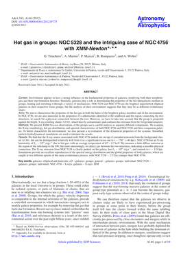 NGC 5328 and the Intriguing Case of NGC 4756 with XMM-Newton�,