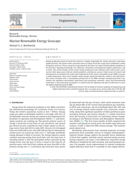 Marine Renewable Energy Seascape Alistair G