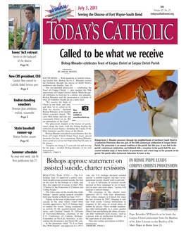 Called to Be What We Receive of the Diocese Bishop Rhoades Celebrates Feast of Corpus Christi at Corpus Christi Parish Page 16