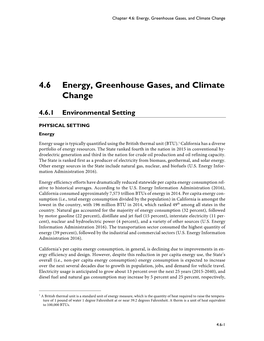 4.6 Energy, Greenhouse Gases, and Climate Change