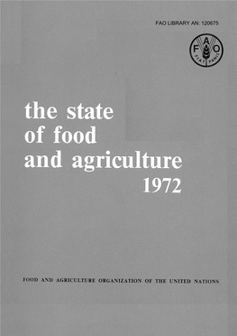 The State of Food and Agriculture, 1972