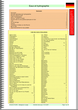 Eaux Et Hydrographie