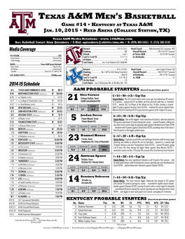 Texas A&M Men's Basketball