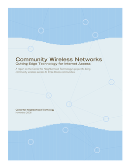 Community Wireless Networks