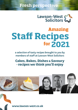 Staff Recipes for 2021