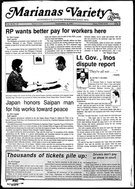 Ar1anas• MICRONESIA'~ LEADING NEWSPAPER SINCE 1972
