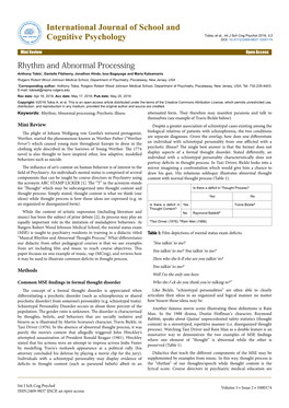 Rhythm and Abnormal Processing