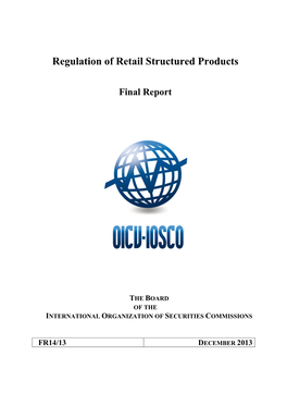 Regulation of Retail Structured Products