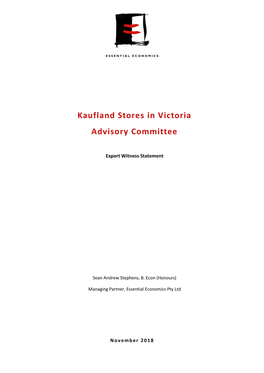 Kaufland Stores in Victoria Advisory Committee