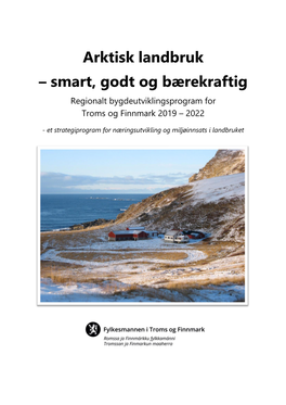 Reginalt Bygdeutviklingsprogram for Troms Og Finnmark 2019-2022