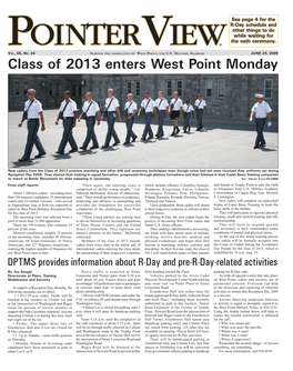 Class of 2013 Enters West Point Monday