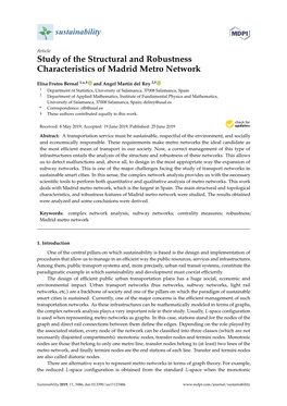 Study of the Structural and Robustness Characteristics of Madrid Metro Network