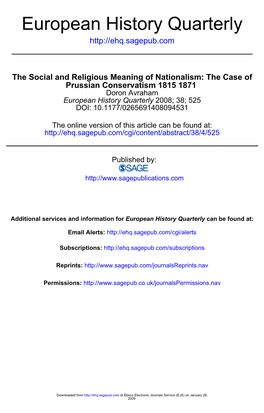 European History Quarterly