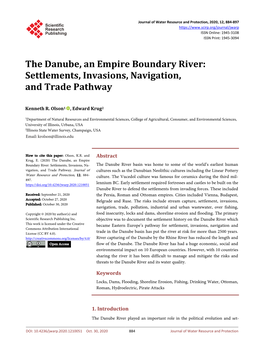 The Danube, an Empire Boundary River: Settlements, Invasions, Navigation, and Trade Pathway