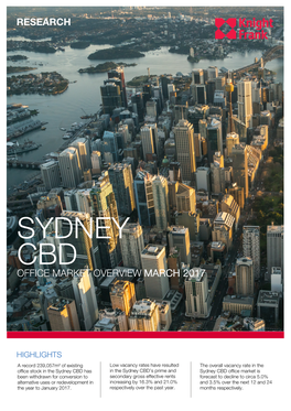Sydney Cbd Office Market Overview March 2017