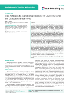 Dependency on Glucose Marks the Cancerous Phenotype