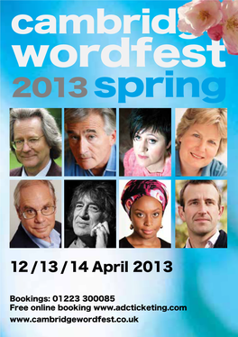 Cambridge Wordfest 2013 Spring