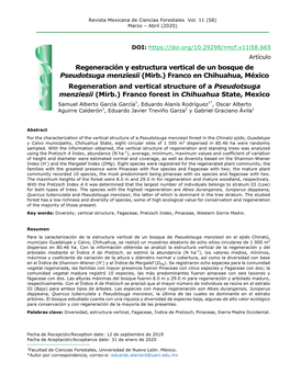 Regeneración Y Estructura Vertical De Un Bosque De Pseudotsuga Menziesii