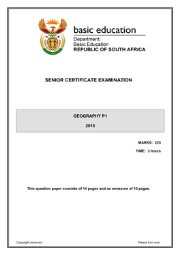 Senior Certificate Examination