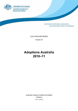 Adoptions Australia 2010-11