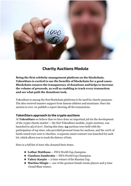 Charity Auctions Module