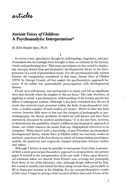 A Psychoanalytic Interpretation*